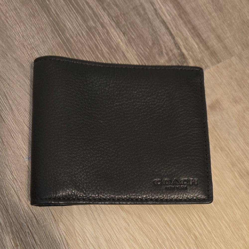 Coach Black Leather Card Holder